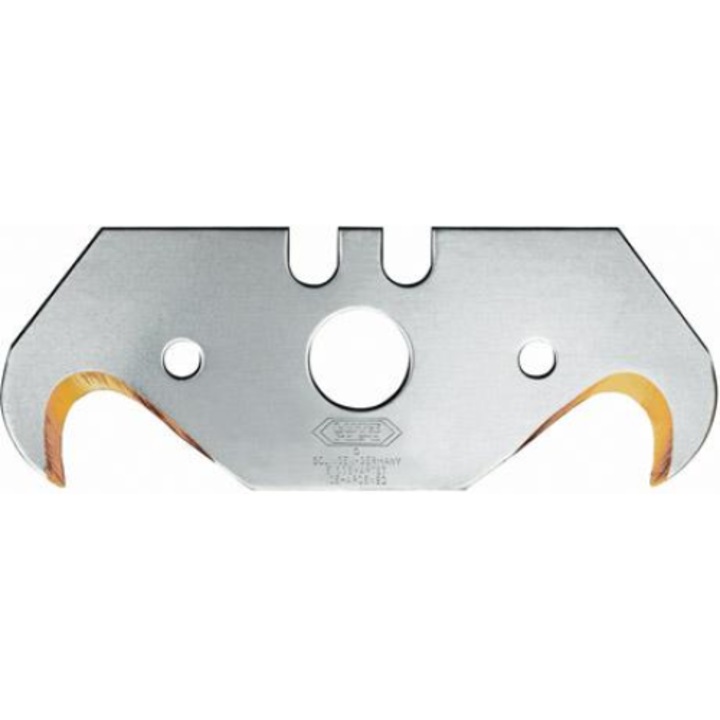 Set 10 lame de taiere, TiN 0,65mm, argintiu, 48.2x18.7x0.65mm