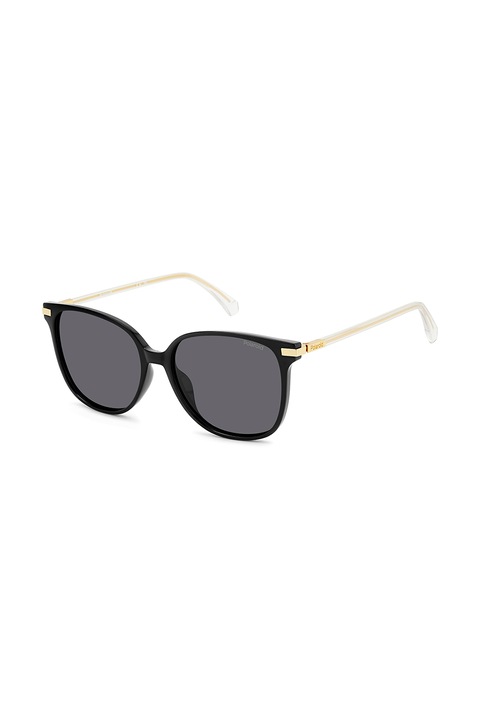 Polaroid, Ochelari de soare polarizati cu logo discret, 56-16-145, Auriu/Negru