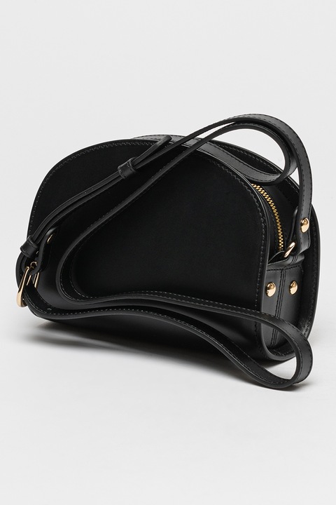 A.P.C., Geanta crossbody din piele cu bareta ajustabila Demi-Lune, Negru