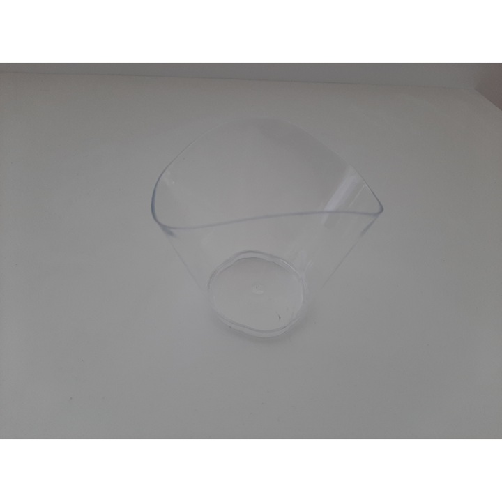 100 db eldobható desszertes pohár készlet, átlátszó polisztirolból, 200 ml