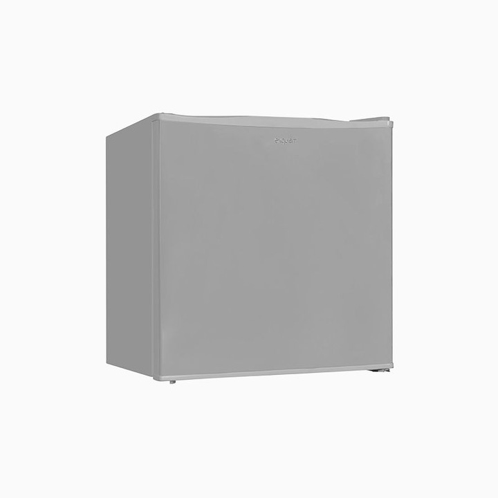 Frigider minibar Exquisit, capacitate 41 litri, H 45 cm, ideal pentru birou/hotel/rulota, usa reversibila, termostat reglabil, dezghetare automata, iluminare LED, gri