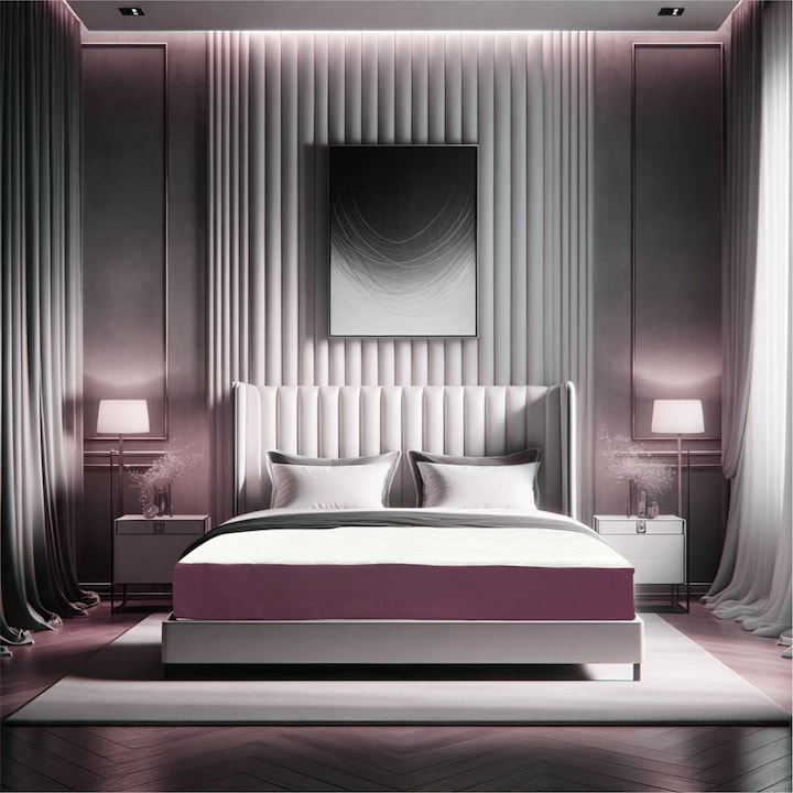 Ortopéd matrac, Best Sleep Color Line Purple, 160x200x20cm, poliuretán hab, hipoallergén, megfordítható, kemény