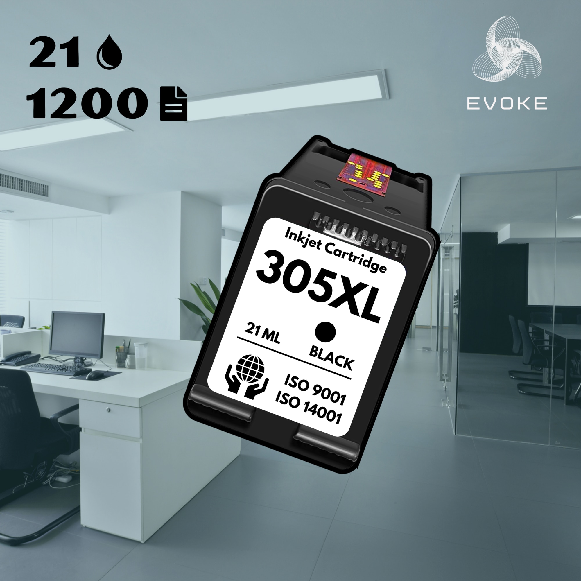 ZIPRINT 305 XL Cartridges Compatible with HP 305 Printer