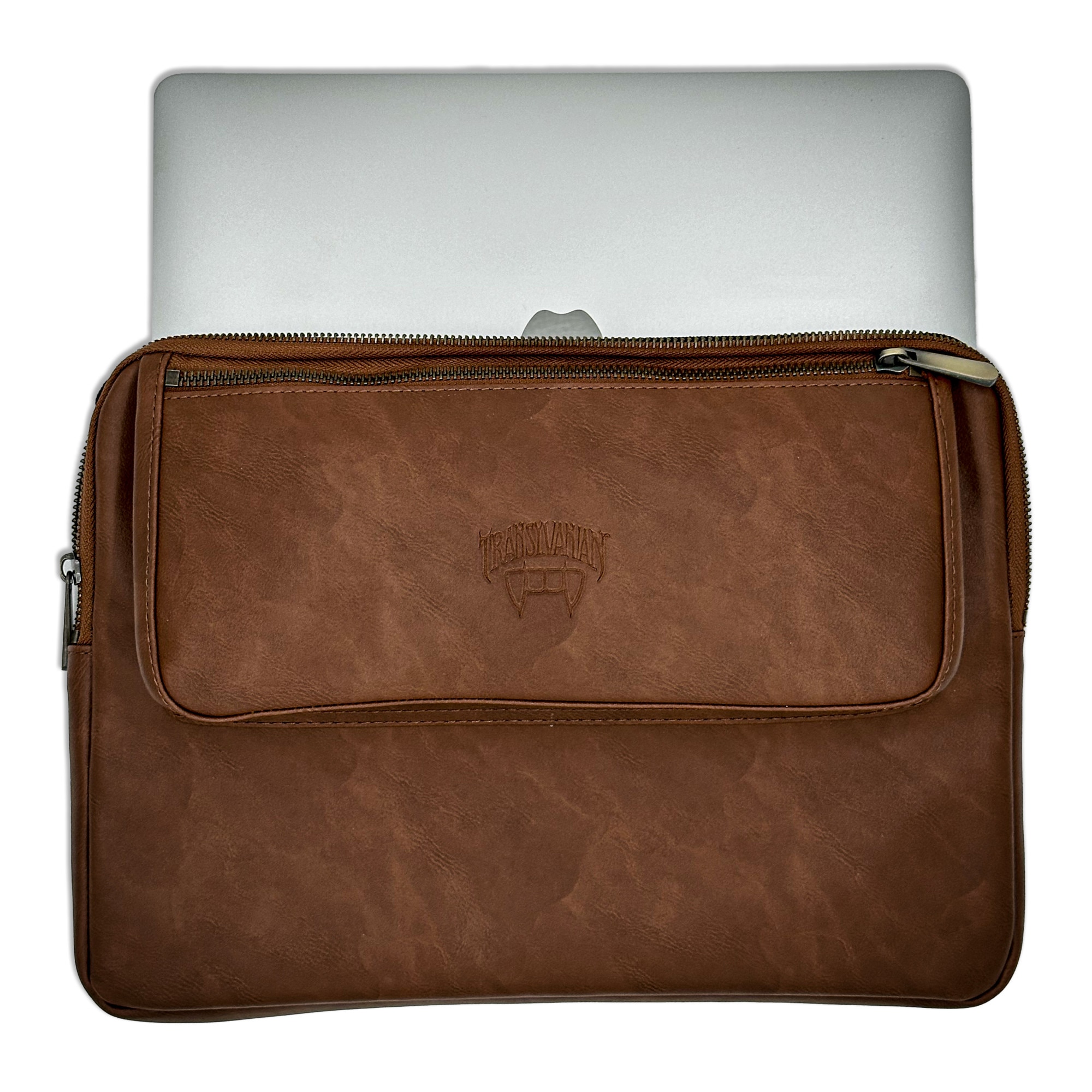 Geanta pentru Laptop 13,3 inch, Transilvanian Bags, Executive, Piele ecologica, Maro, 23x34 cm