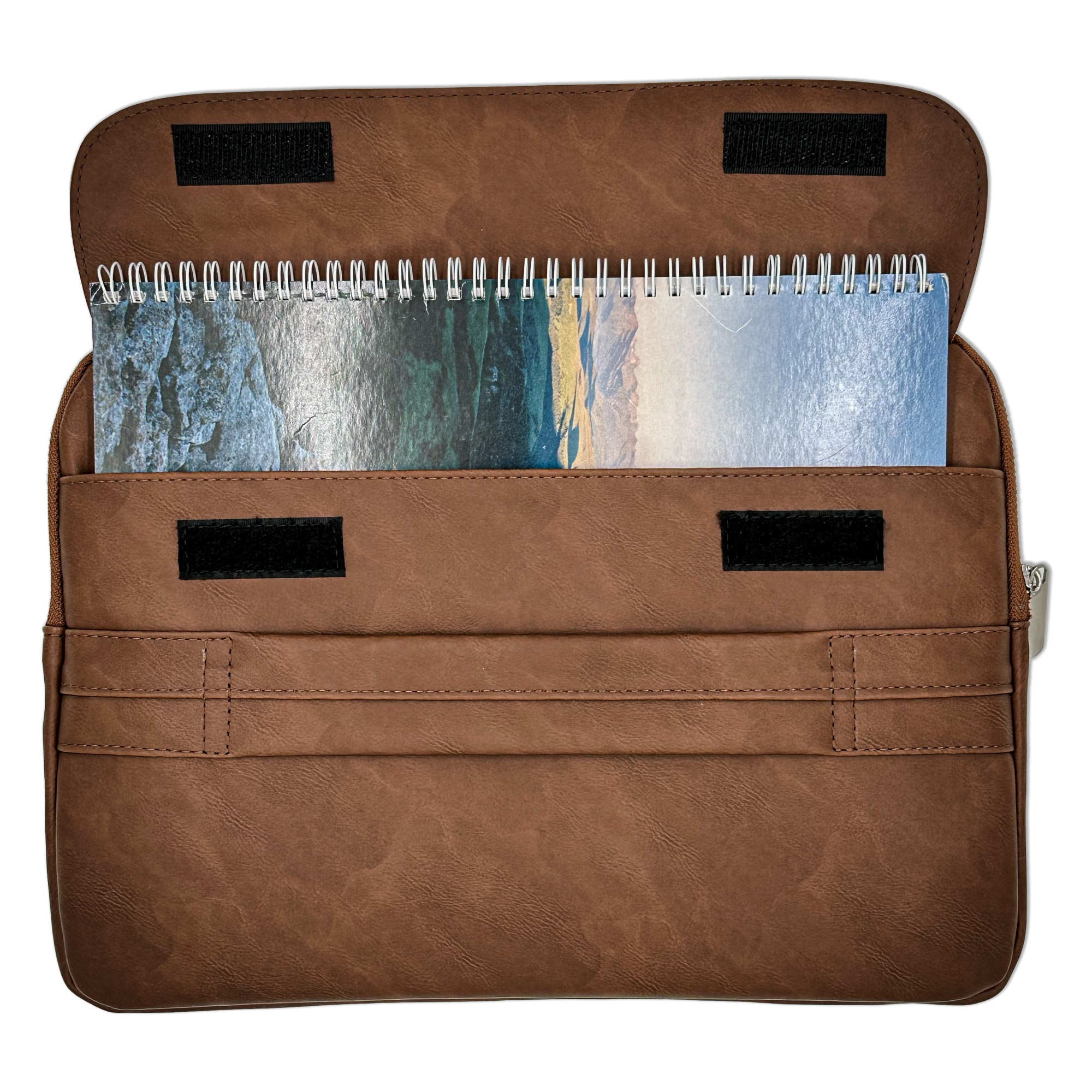 Geanta pentru Laptop 13,3 inch, Transilvanian Bags, Twinpack, Piele ecologica, Maro, 23x34 cm