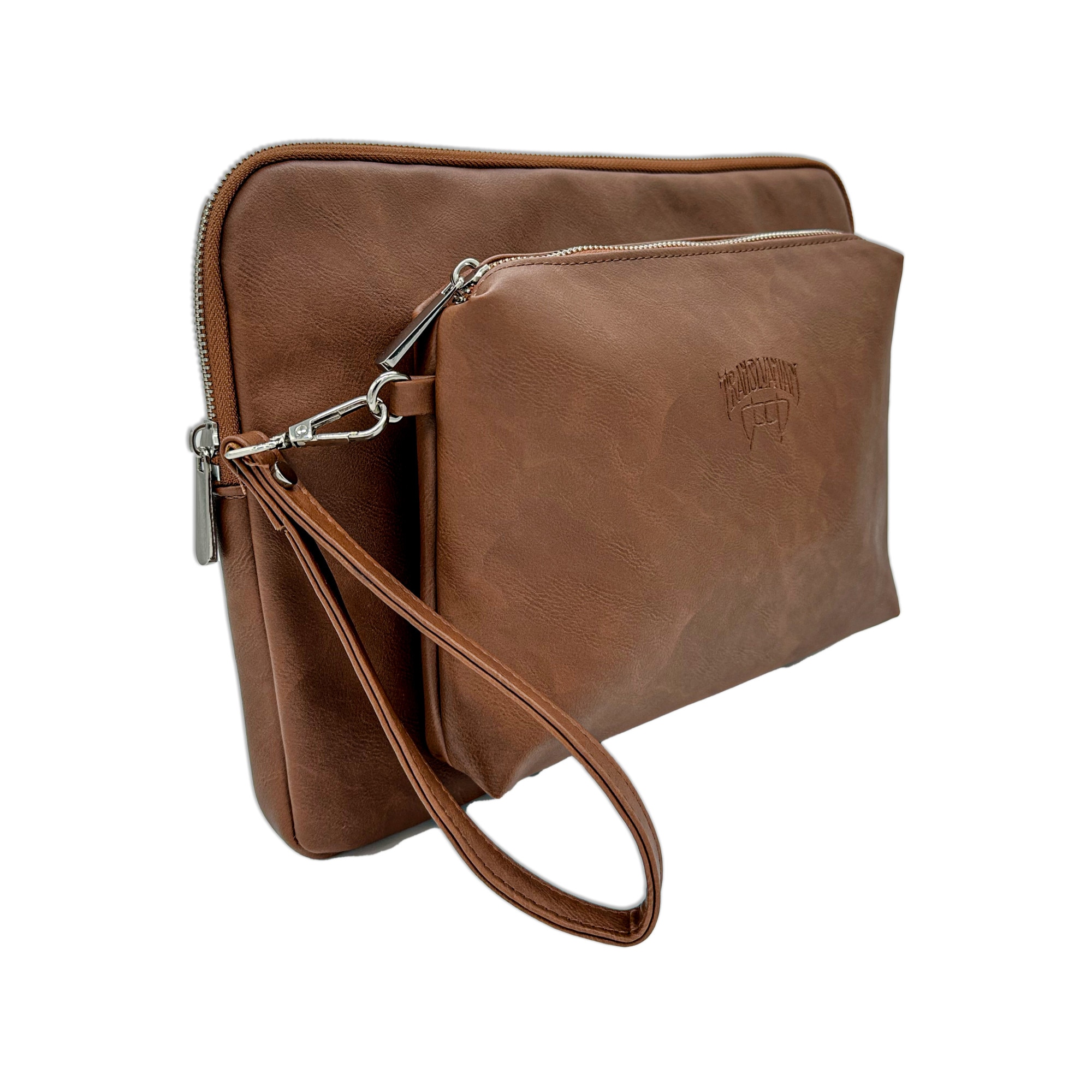 Geanta pentru Laptop 13,3 inch, Transilvanian Bags, Twinpack, Piele ecologica, Maro, 23x34 cm