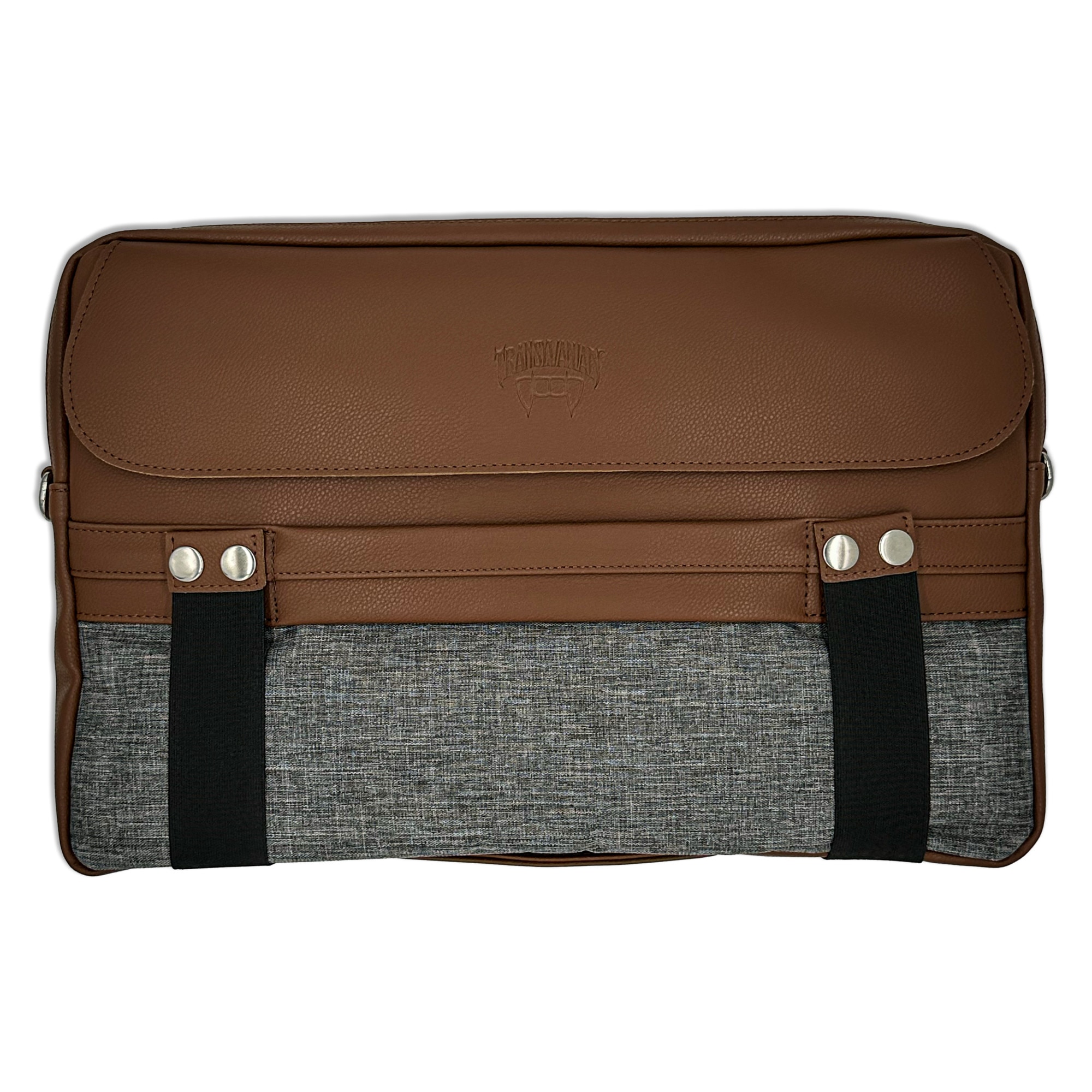 Geanta pentru Laptop 15,6 inch - 16 inch, Transilvanian Bags, Traveller, Piele ecologica, Maro, 40x27 cm