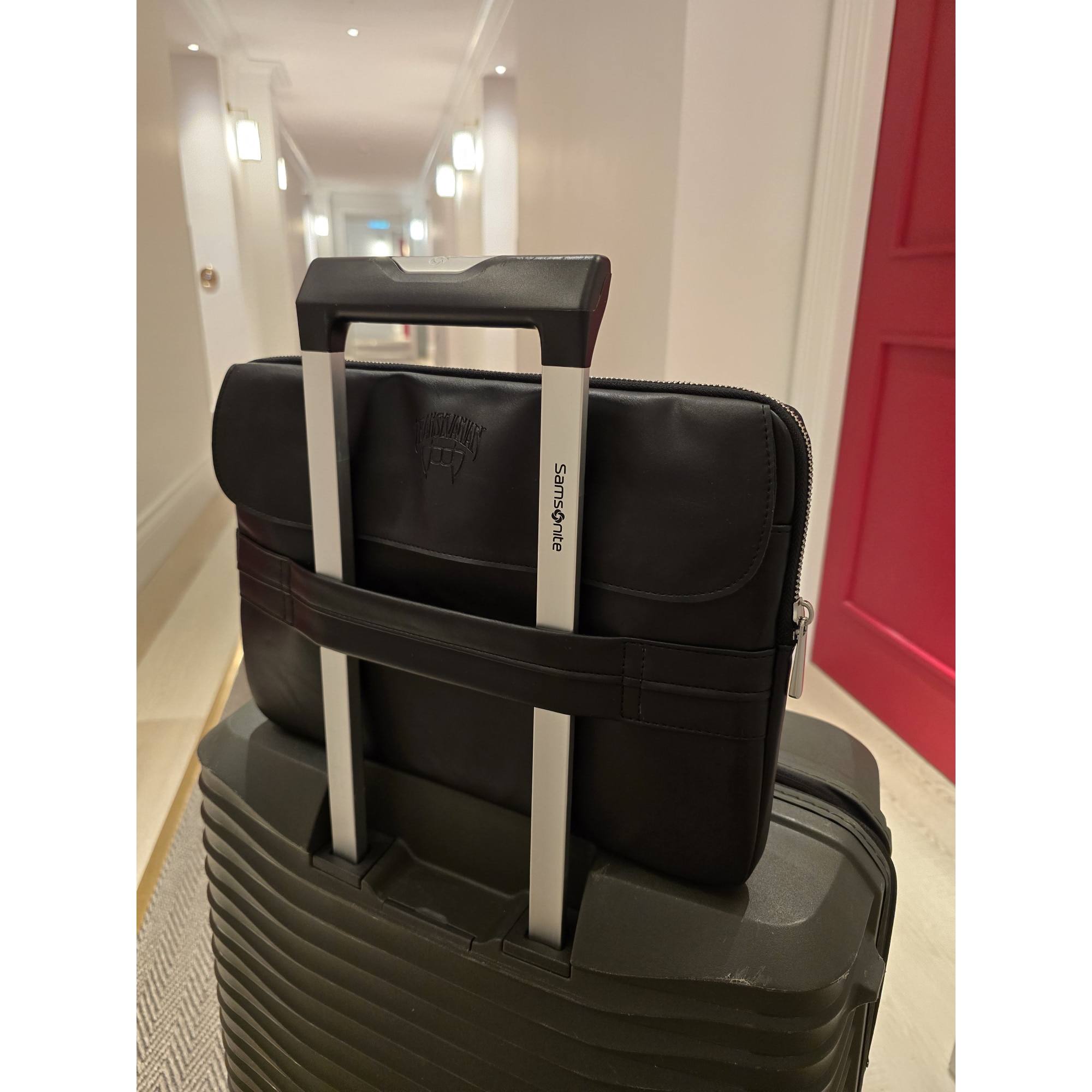 Geanta pentru Laptop 13,3 inch, Transilvanian Bags, Twinpack, Piele ecologica, Negru, 23x34 cm