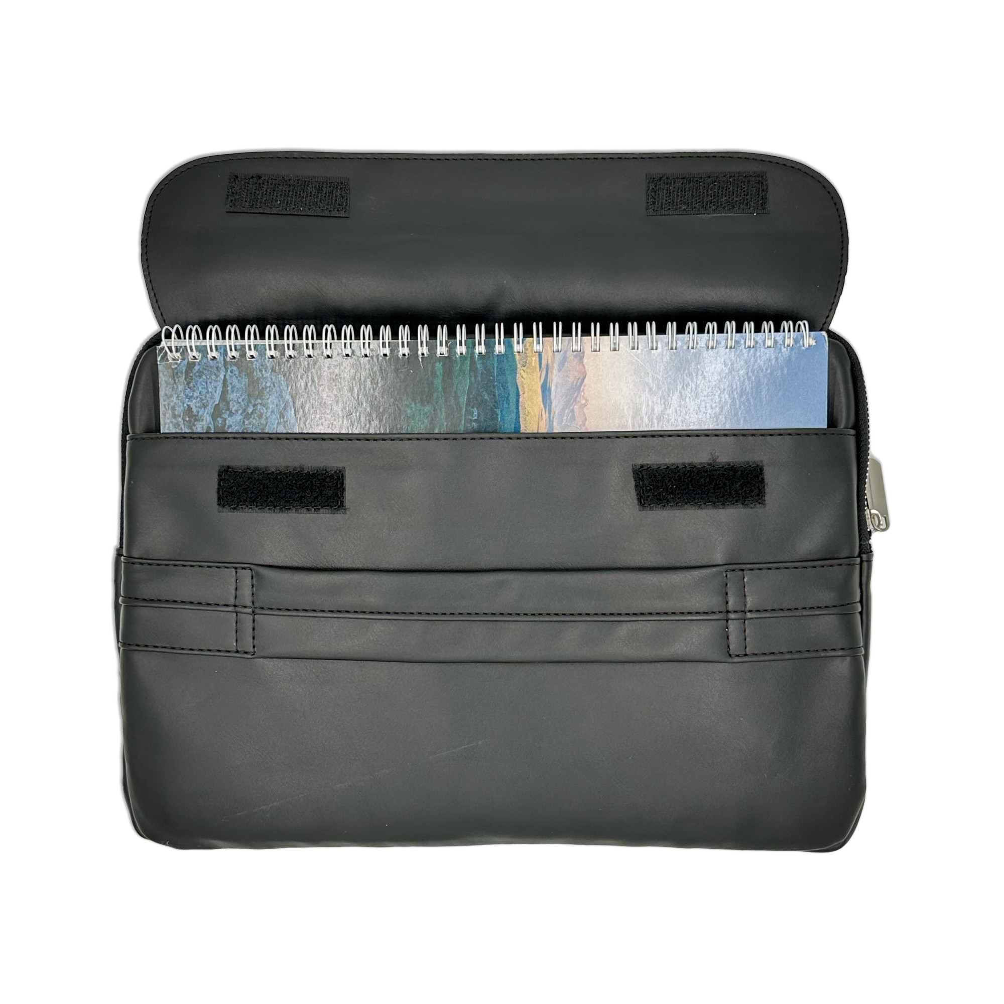 Geanta pentru Laptop 13,3 inch, Transilvanian Bags, Twinpack, Piele ecologica, Negru, 23x34 cm