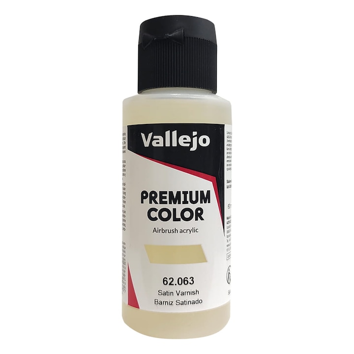 Лак Vallejo 62.063 Premium Color Airbrush Акрилен сатенен, 60 ml, прозрачен
