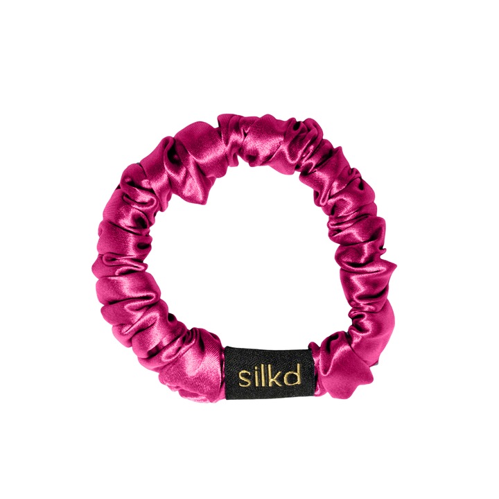 Elastic de par, Silkd, Matase Mulberry 19 momme, S, Roz Fucsia