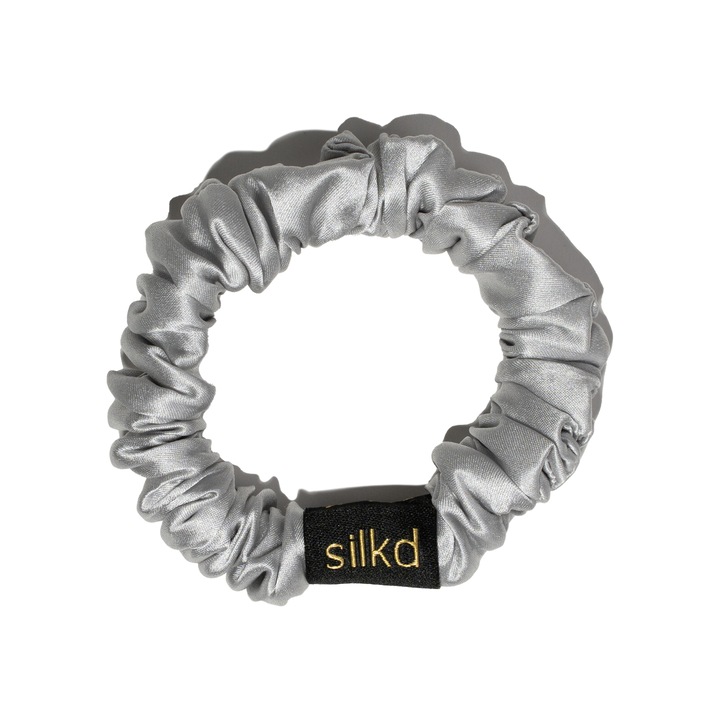 Elastic de par, Silkd, Matase Mulberry 19 momme, S, Gri Silver