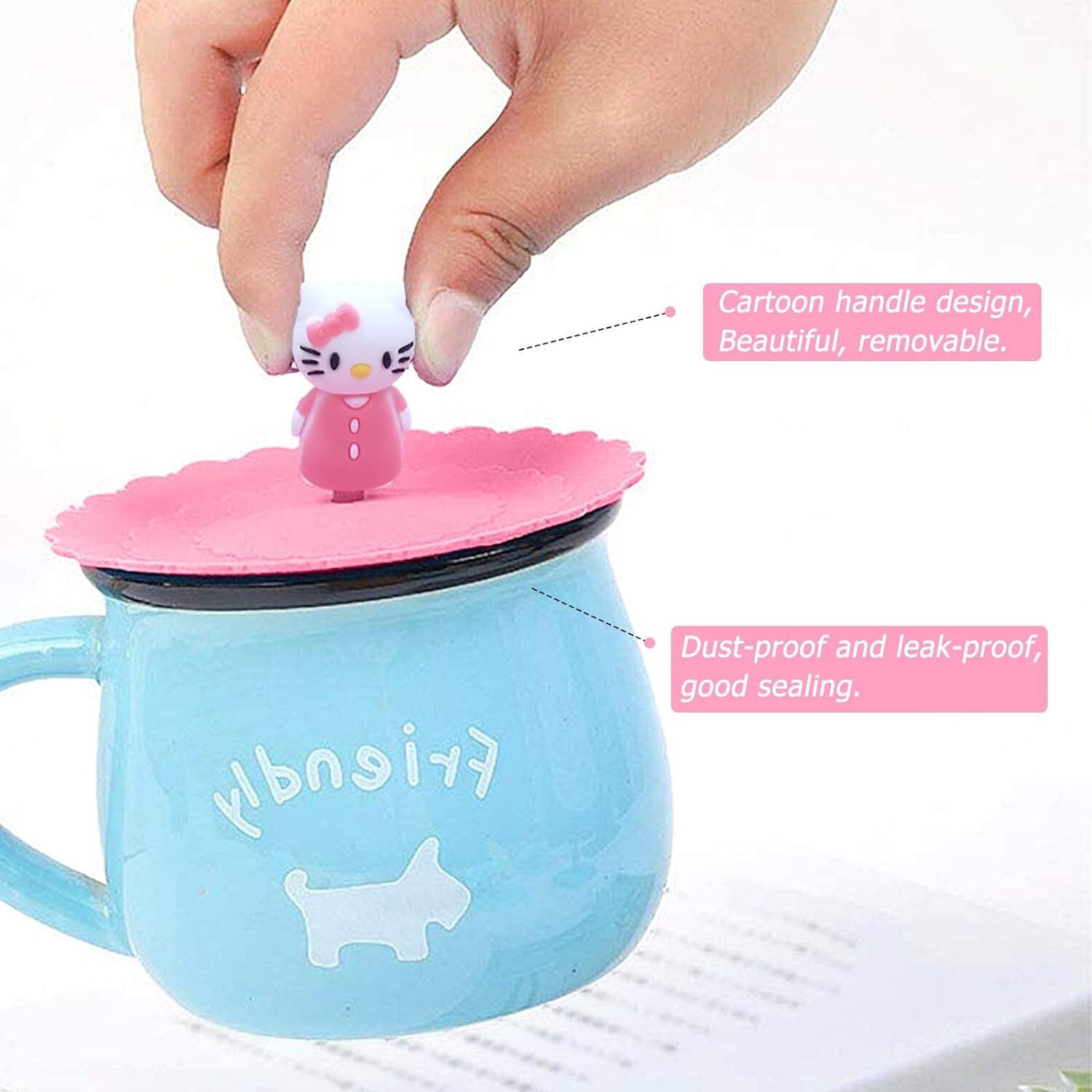 6 capace colorate din silicon durabil, reutilizabil, fara BPA, 100% ...