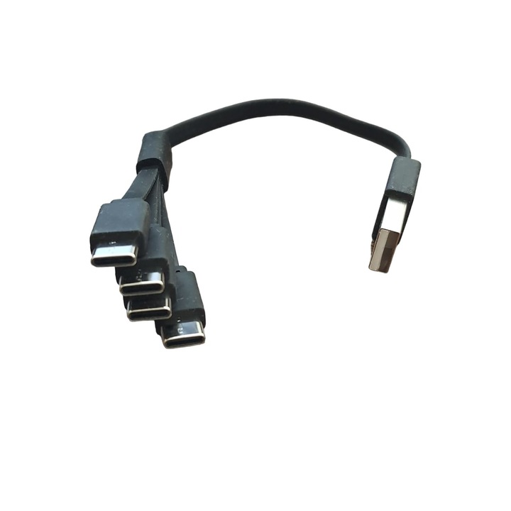 Cablu USB cu 4 iesiri USB-C, 14 cm lungime