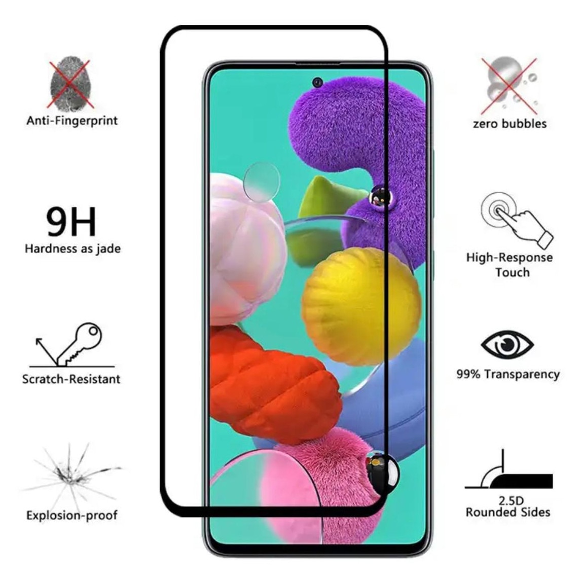 Folie Protectie Sticla securizata Mkpshield, compatibila Xiaomi Redmi note 13 Pro, Full Glue, Ultra HD