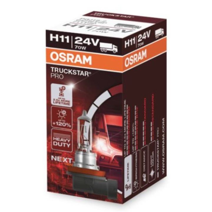 Крушка за камион H11 24V 70 W Osram NextGen Truckstar PRO +120%