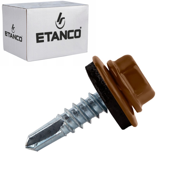 Set 250 Suruburi autoforante pentru metal 3mm, 4, 8x19 mm, RAL 8003, Etanco GT3 Z14