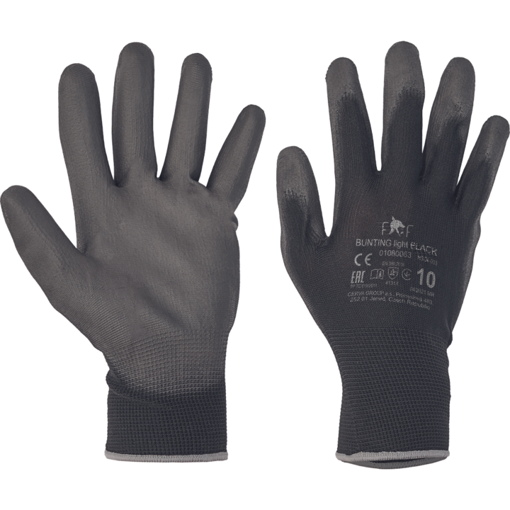 Manusi protectie taiere Fridrich & Fridrich FF BUNTING LIGHT, negru, mas. 8