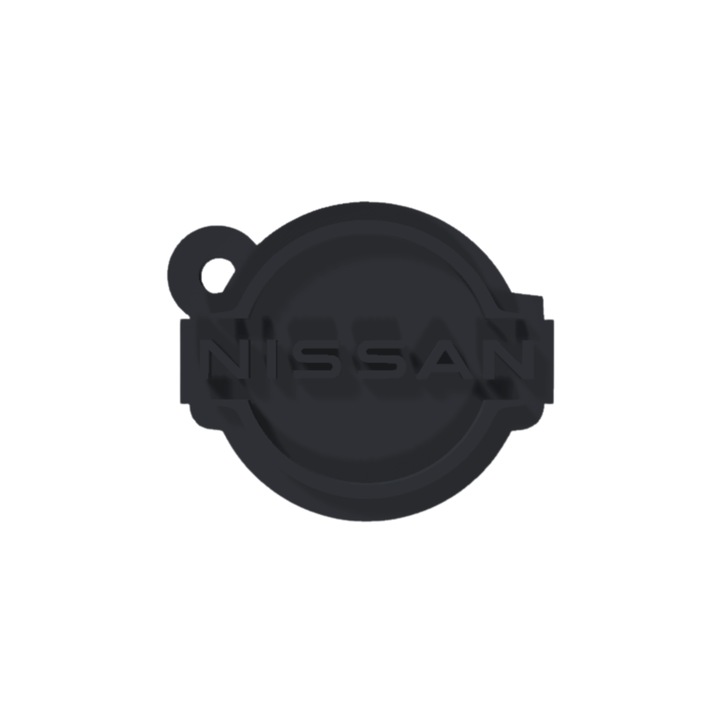 Breloc chei, "NISSAN", 36X 43 mm negru