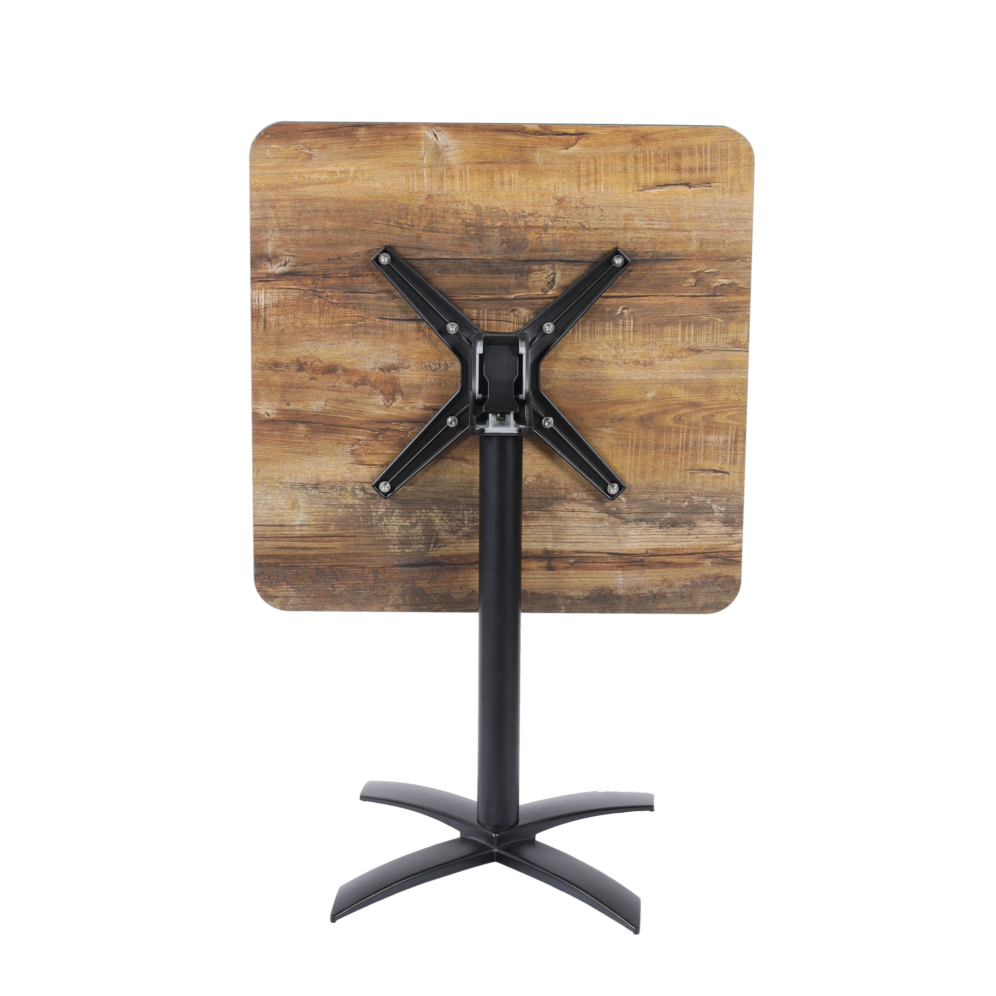 Masa Bistro Dark Wood, Aluminiu/HPL, 70x70 cm - eMAG.ro