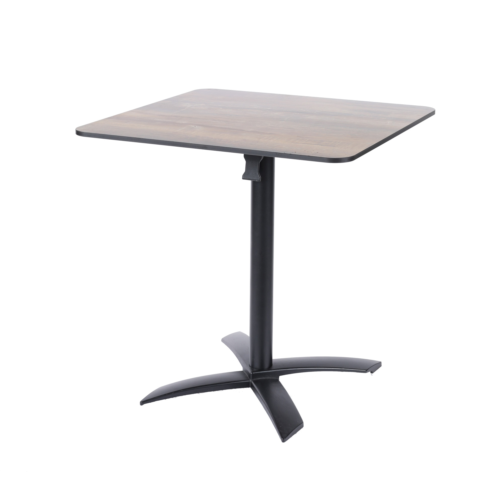 Masa Bistro Dark Wood, Aluminiu/HPL, 70x70 cm - eMAG.ro