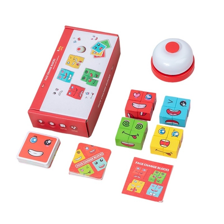 Társasjáték készlet, BabeRock, fejlesztő puzzle, 1-4 játékos, 6 év felett, Többszínű