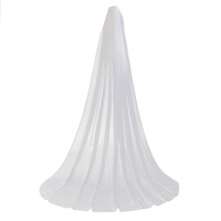 Voal de mireasa, Bomstom, Tul, 3 m, Alb
