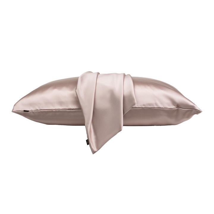 Fata de perna, Silkd, Matase Mulberry 22 momme, Roz Pudra, 50 x 70 cm