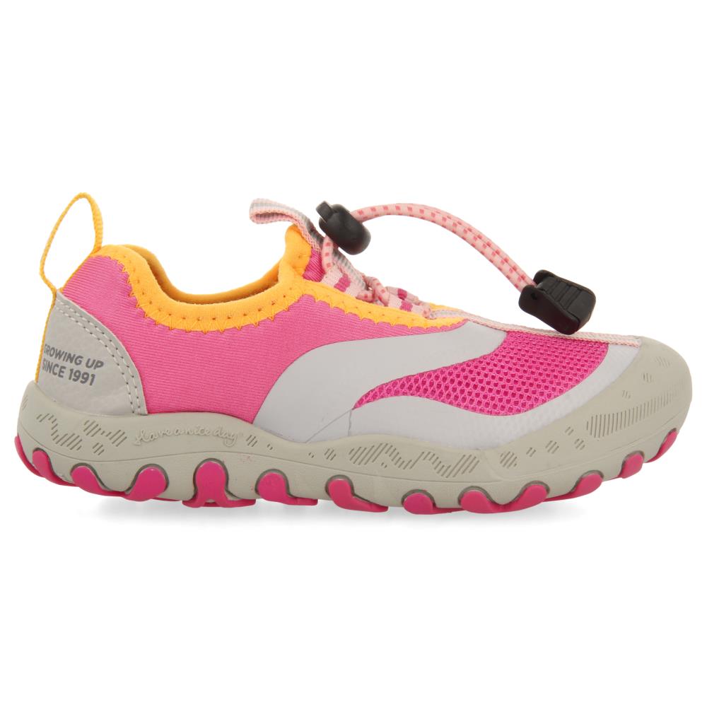 Gioseppo, Pantofi sport slip-on cu garnituri de plasa Verquin 27577, Fucsia, Bej, 27 EU