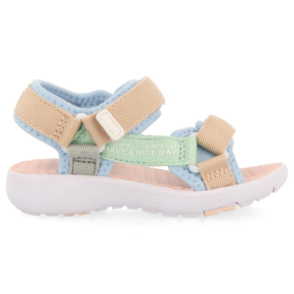 Gioseppo, Sandale cu velcro si aspect contrastant ROCHEDO 27703, Piersica, Albastru glaciar, 21 EU