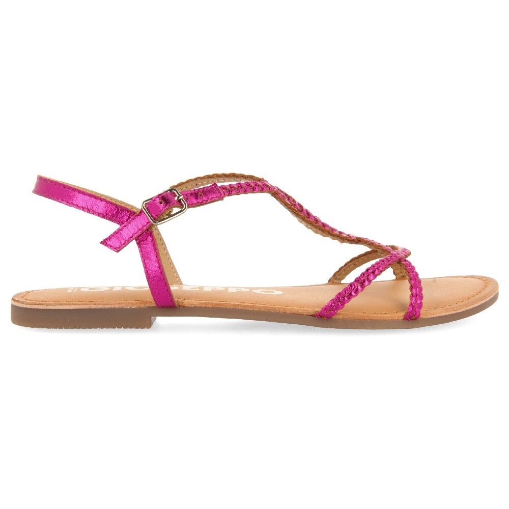 Gioseppo, Sandale de piele cu design impletit, Fucsia, 36