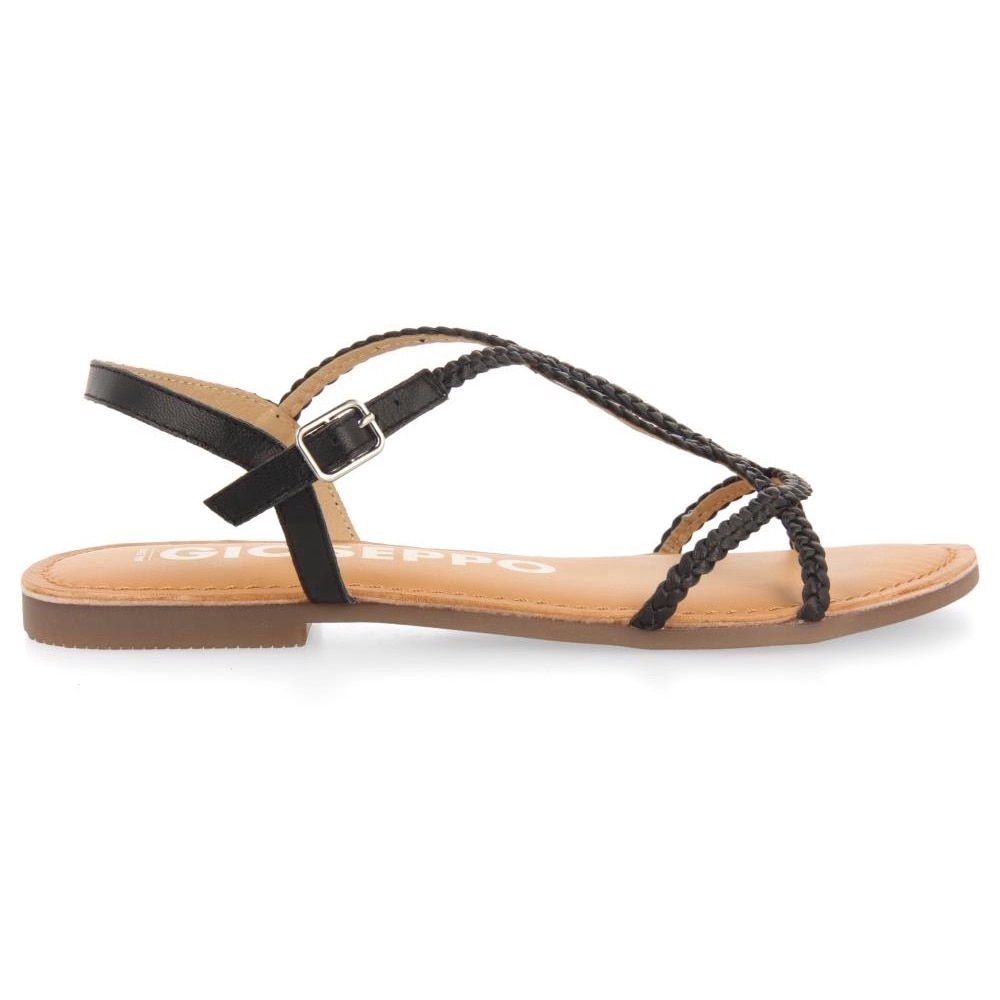 Gioseppo, Sandale de piele cu design impletit, Negru, 36