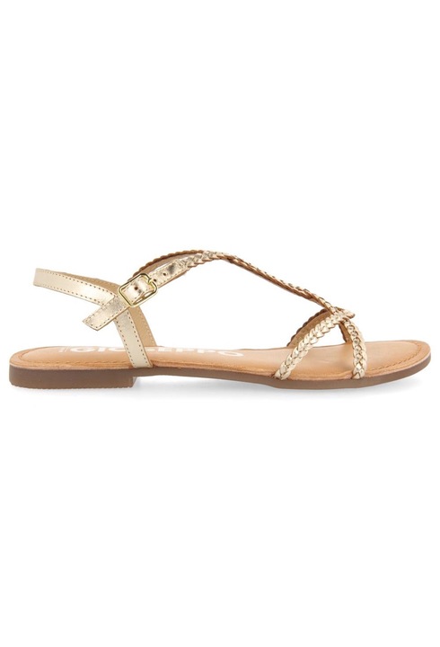 Gioseppo, Sandale de piele cu design impletit, Auriu