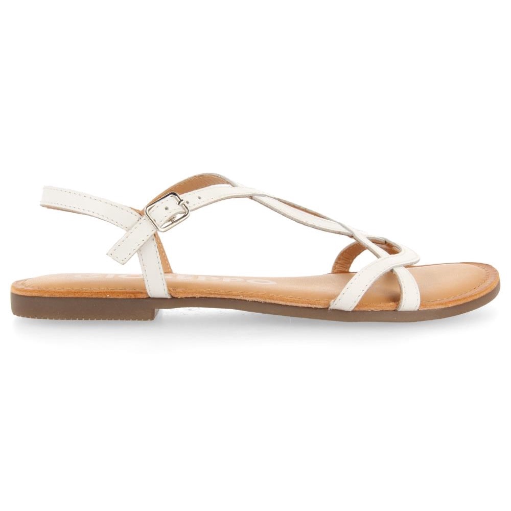 Gioseppo, Sandale cu barete inguste Lamim, Alb, 39