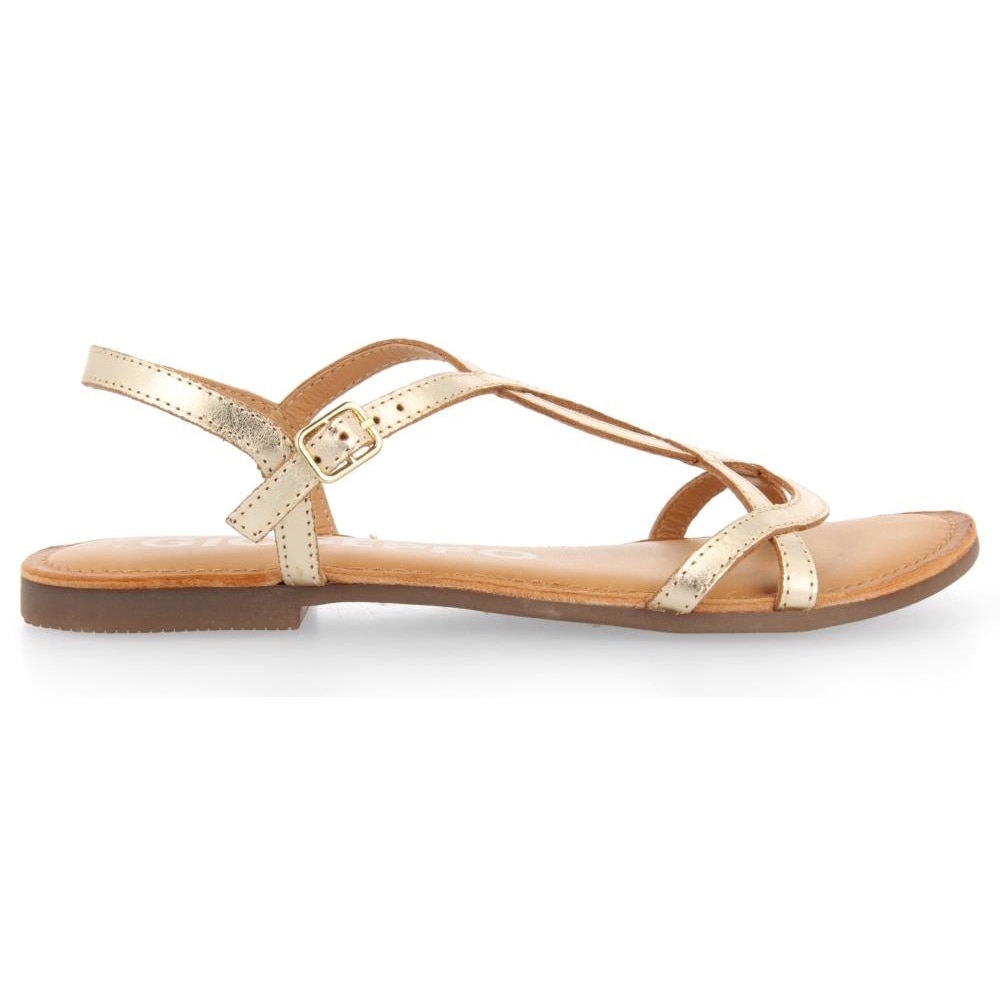 Gioseppo, Sandale cu barete inguste Lamim, Auriu, 37