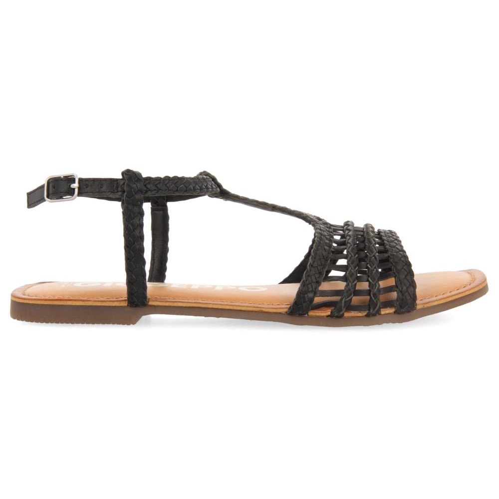 Gioseppo, Sandale de piele cu design impletit, Negru, 36