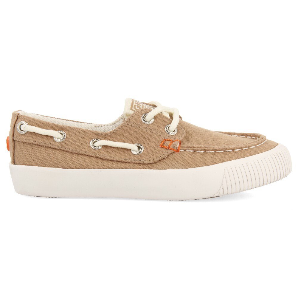 Gioseppo, Pantofi boat din material textil, Bej, 33 EU