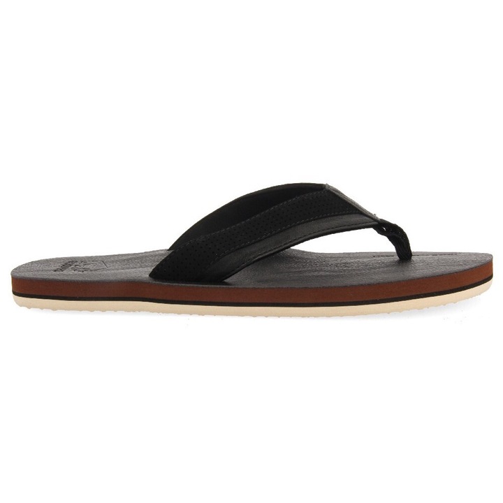 Gioseppo, Papuci flip-flop de piele ecologica, Negru