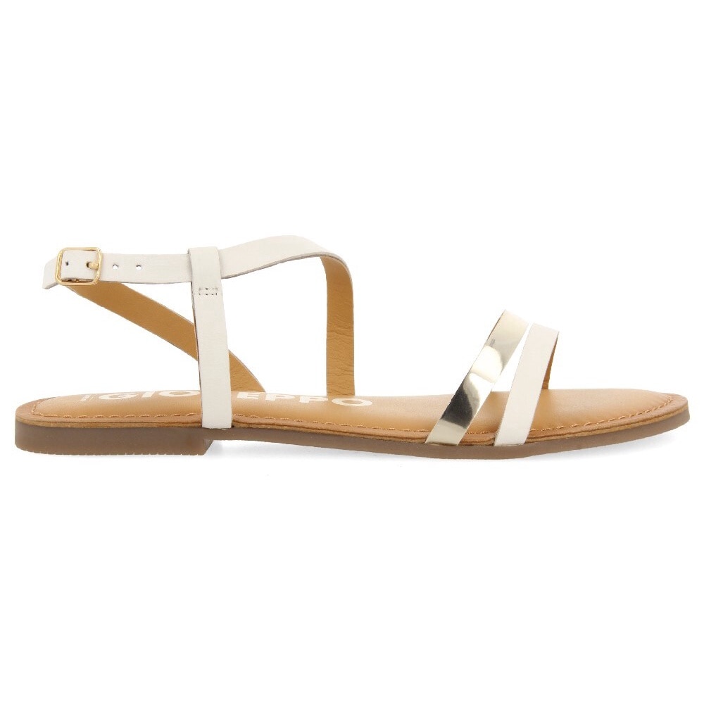 Gioseppo, Sandale de piele Bargeme, Alb, 40