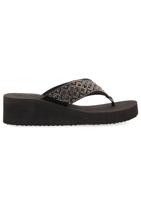 Gioseppo, Papuci flip-flop wedge Drenove, Negru, 39