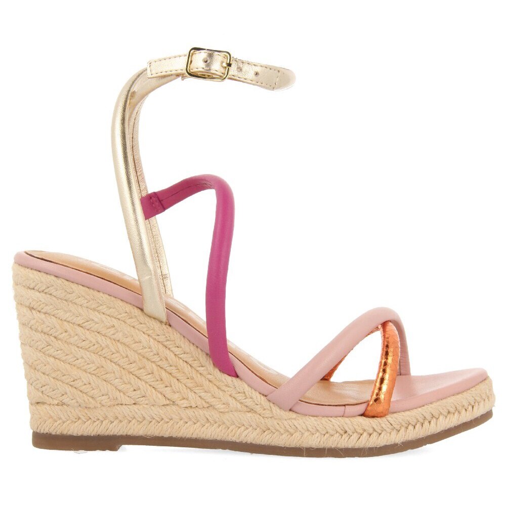 Gioseppo, Sandale wedge de piele Rometta, Roz, 40