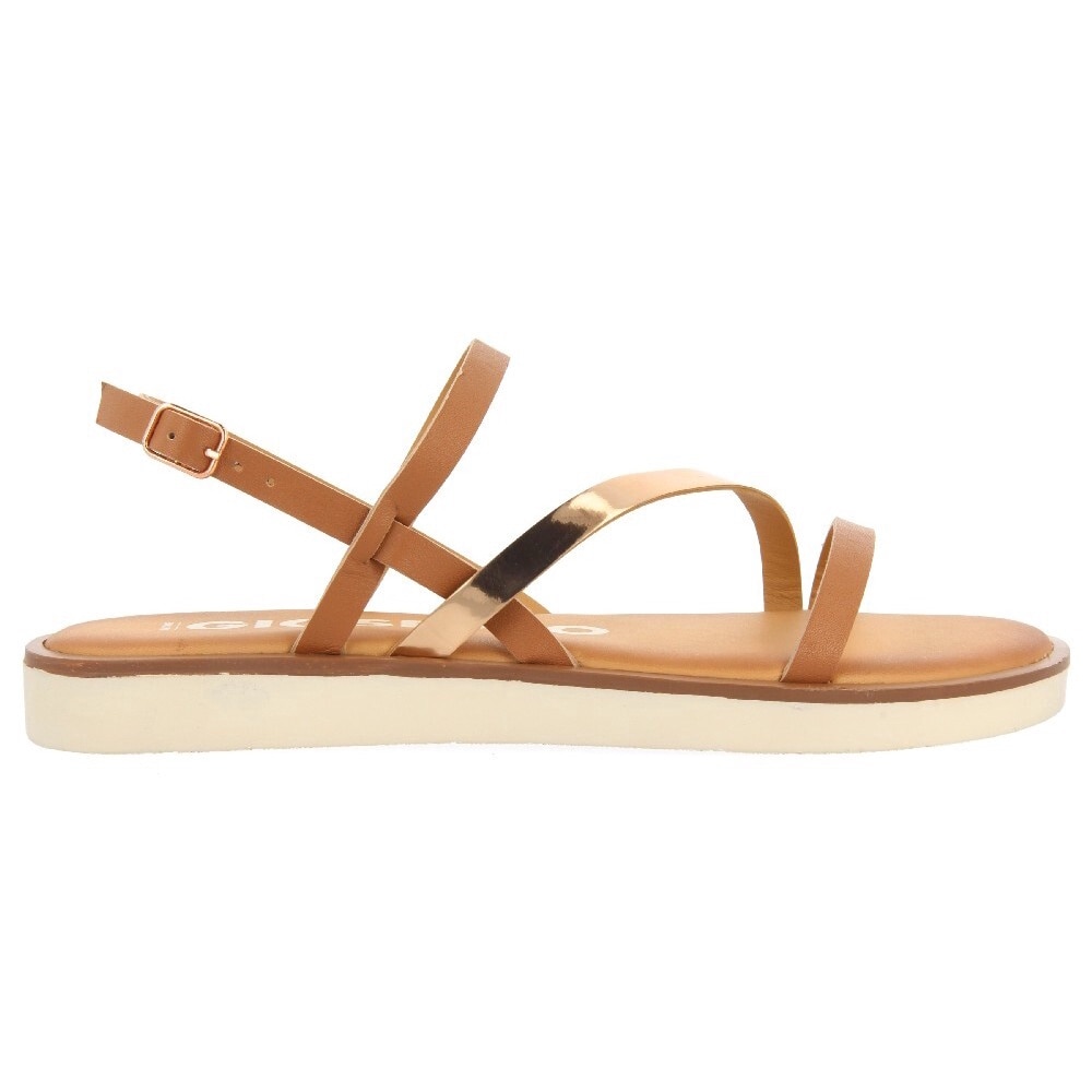 Gioseppo, Sandale cu insertii de piele Carbis, Caramel, 39