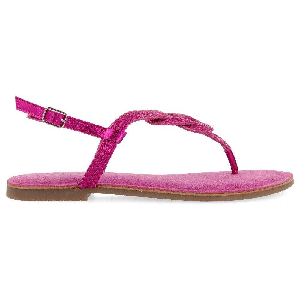 Gioseppo, Sandale de piele cu bareta separatoare Zupanja, Fucsia, 37