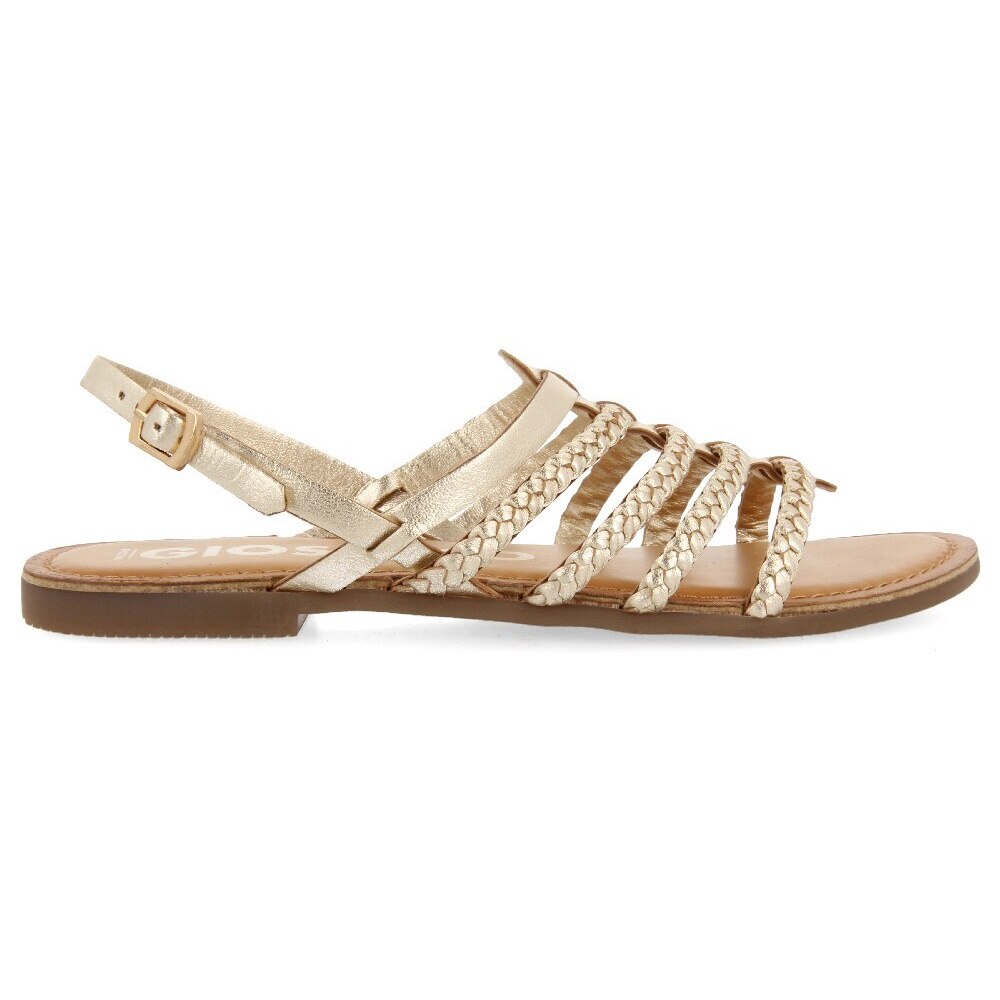 Gioseppo, Sandale de piele cu design impletit Limina, Auriu, 36