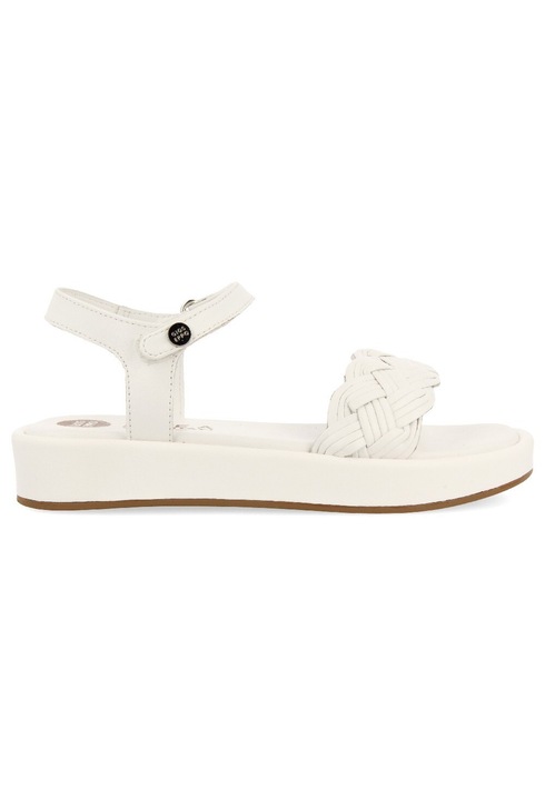 Gioseppo, Sandale de piele cu design impletit SHANICO 28317, Alb
