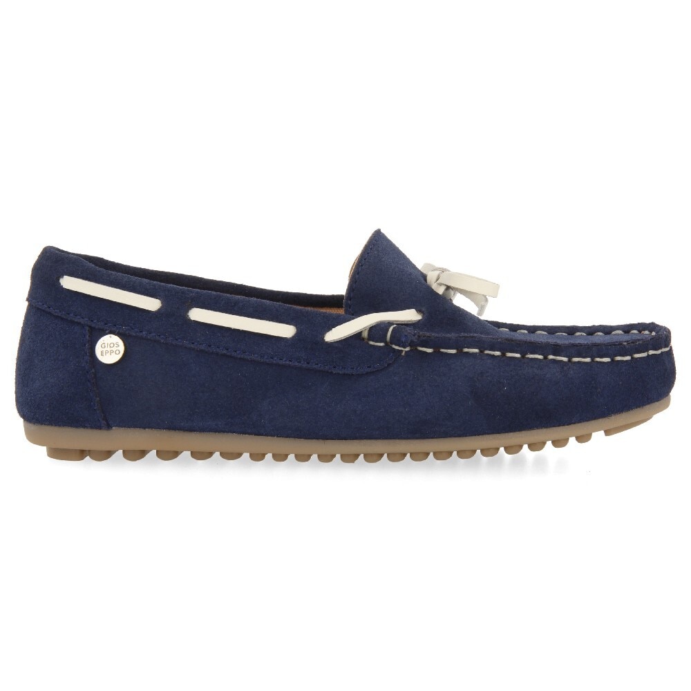 Gioseppo, Pantofi boat din piele intoarsa cu detalii contrastante ASBURY 28329, Bleumarin, 36 EU