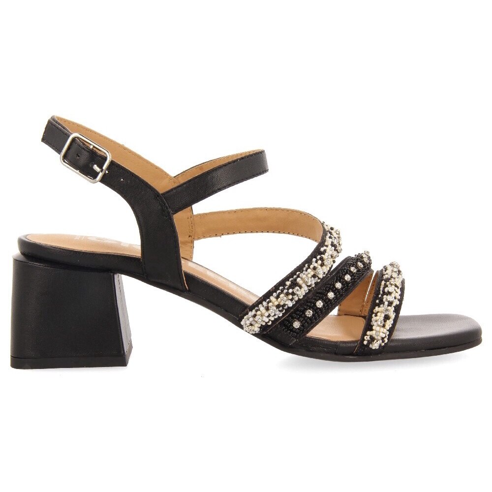 Gioseppo, Sandale de piele cu margele BALAO 28331, Negru, 39