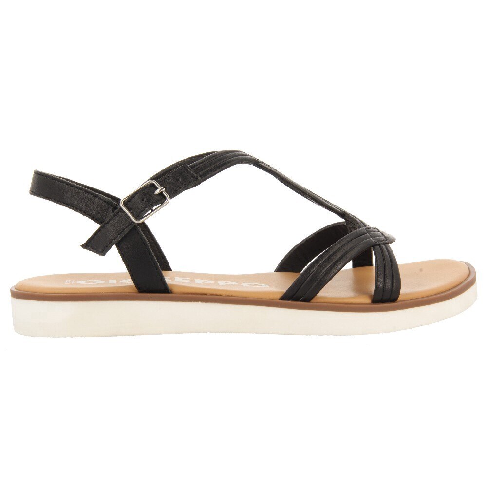 Gioseppo, Sandale de piele cu barete multiple Cornualles, Negru, 36