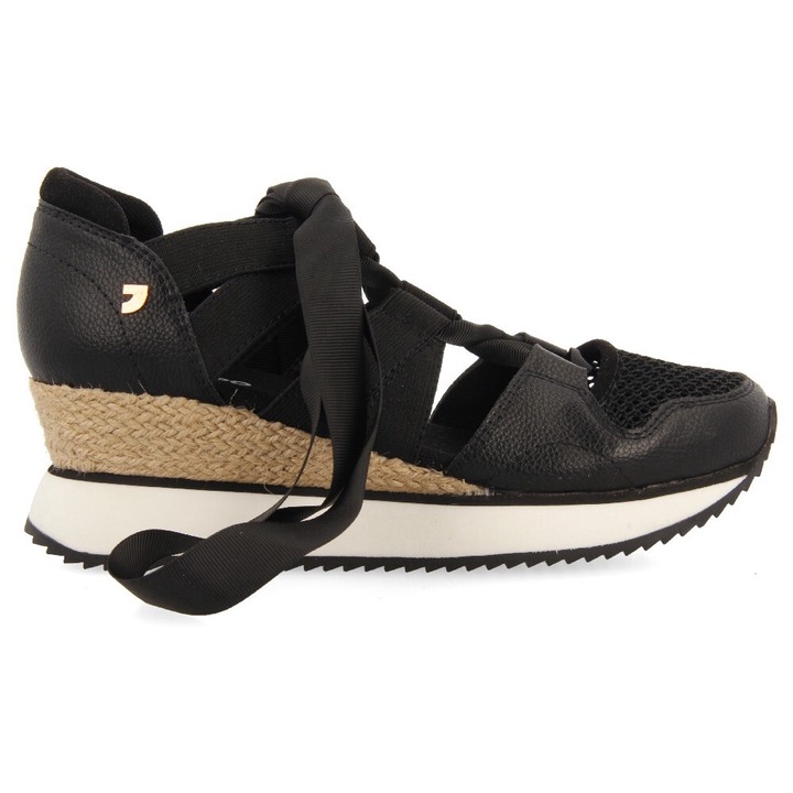 Gioseppo, Pantofi sport cu garnituri de piele ecologica si decupaje Muir, Negru