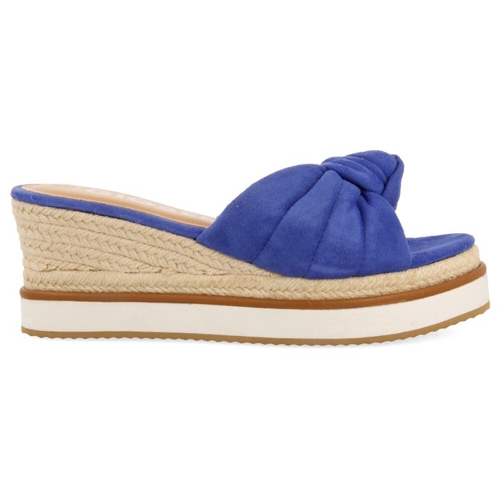 Gioseppo, Papuci cu toc si detaliu innoda Cakran 28411, Albastru royal